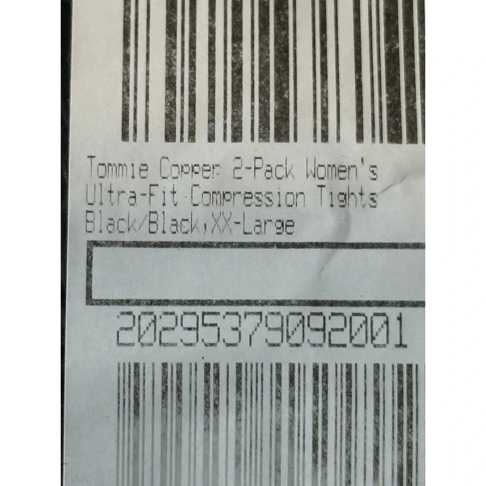 NWT Tommie‎ Copper 2-Pack Womens Ultra-Fit Compression Tights Black XX-Large 2XL